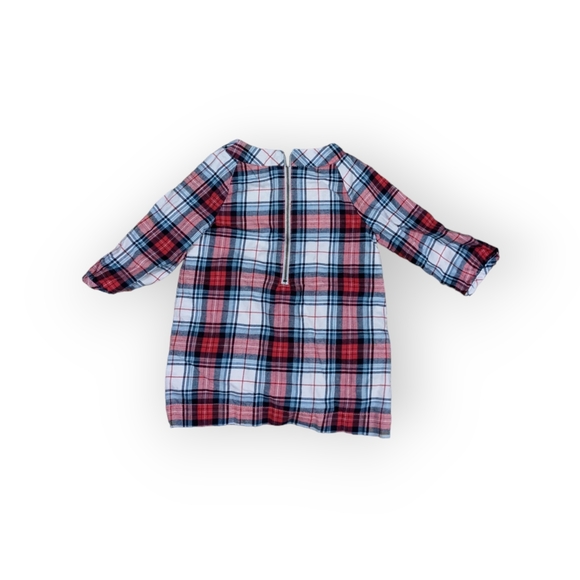 12-18 Months Flannel Baby Gap Red Plaid Shift Dress - Picture 2 of 5